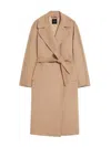 Weekend Max Mara Cascia Cashmere Coat With Belt In Camel