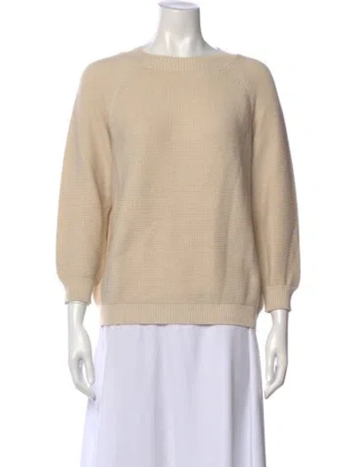 Pre-owned Weekend Max Mara Cashmere Bateau Neckline Sweater In Neutral