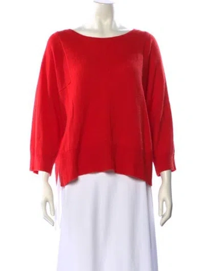 Pre-owned Weekend Max Mara Cashmere Bateau Neckline Sweater In Red