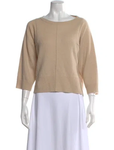 Pre-owned Weekend Max Mara Cashmere Crew Neck Sweater In Neutral