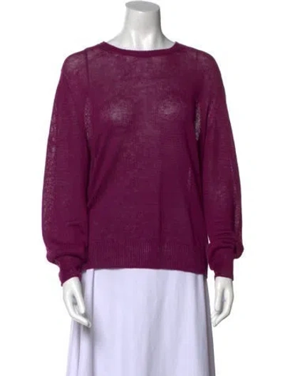 Pre-owned Weekend Max Mara Cashmere Crew Neck Sweater In Purple
