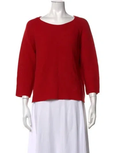 Pre-owned Weekend Max Mara Cashmere Crew Neck Sweater In Red