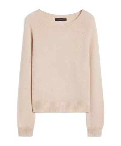 Weekend Max Mara Cashmere Crew Neck Sweater In Neutral