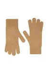 Weekend Max Mara Cashmere Logo Gloves In Brown