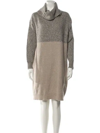 Pre-owned Weekend Max Mara Cashmere Mini Dress In Gray