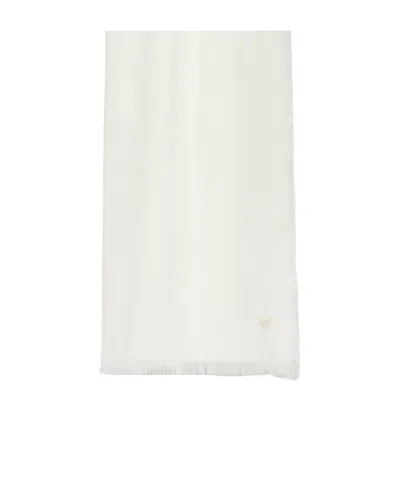Weekend Max Mara Cashmere Scarf In White