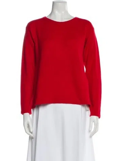 Pre-owned Weekend Max Mara Cashmere Scoop Neck Sweater In Red