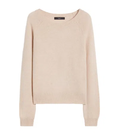 Weekend Max Mara Cashmere Sweater In Beige