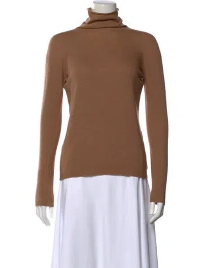 Pre-owned Weekend Max Mara Cashmere Turtleneck Sweater In Brown