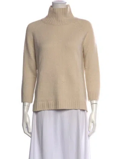 Pre-owned Weekend Max Mara Cashmere Turtleneck Sweater In Neutrals