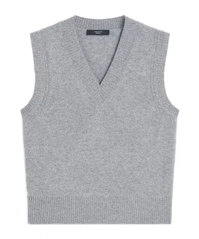 Weekend Max Mara Cashmere Vest In Gray