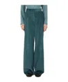 Weekend Max Mara Omens Oil Tania Wide-leg Cotton-corduroy Trousers In Blue
