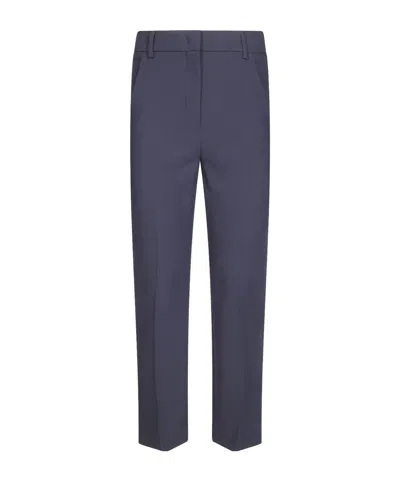 Weekend Max Mara Casual Pants With Belt Loops In Blue