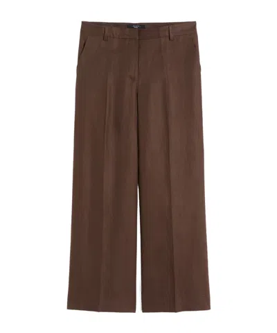Weekend Max Mara Casual Pants With Belt Loops In Brown