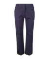 Weekend Max Mara Casual Pants With Belt Loops In Navy Blue