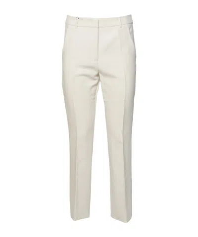 Weekend Max Mara Casual Pants With Belt Loops In White