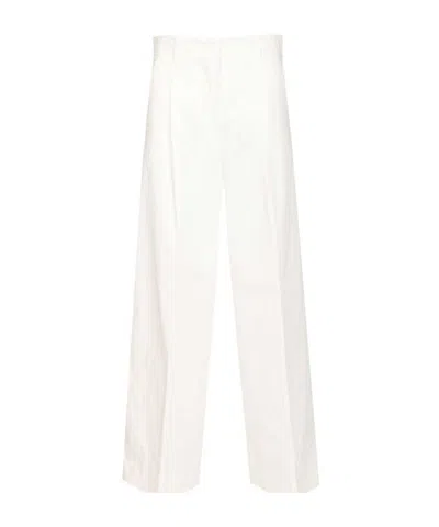 Weekend Max Mara Casual Pants With Belt Loops In White