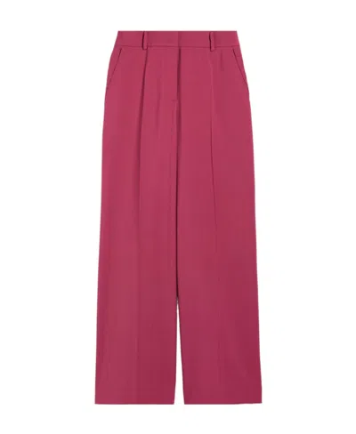 Weekend Max Mara Casual Wide-legged Trousers In Pink