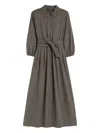 Weekend Max Mara Catone Belted Midi Dress In Green