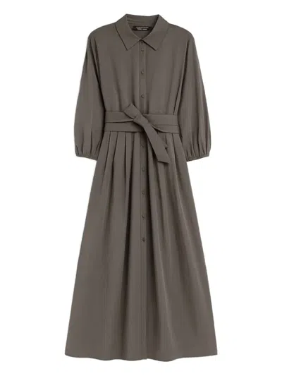 Weekend Max Mara Catone Belted Midi Dress In Green