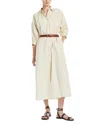 Weekend Max Mara Cotton Canvas Shirt Dress In Ivory