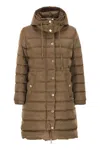 Weekend Max Mara Weekend Maxmara Cerbero Slim Fit Down Jacket In Water Repellent Taffeta In Brown