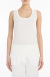 Weekend Max Mara Ceylon Variegated Rib Sweater Tank In White