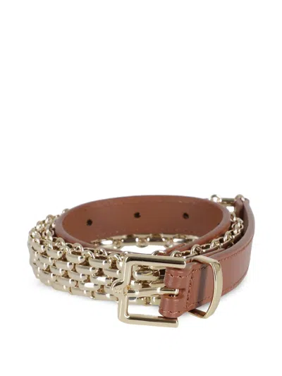 Weekend Max Mara Chain Buckled Belt In Gray