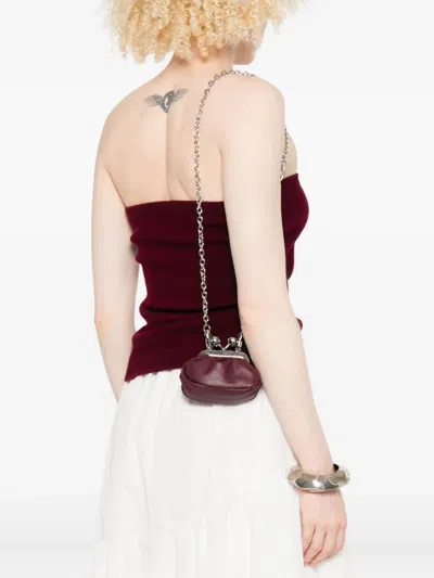 Weekend Max Mara Chain-embellished Mini Bag In Red