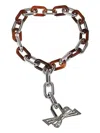 Weekend Max Mara Chain-link Bow Necklace In Metallic