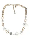 Weekend Max Mara Chain-link Charm Necklace In Gold