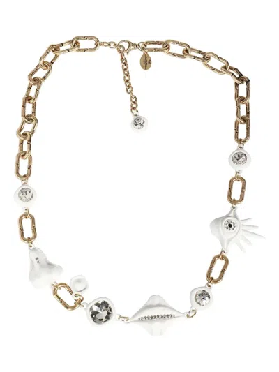 Weekend Max Mara Chain-link Charm Necklace In Gold