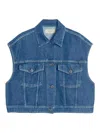Weekend Max Mara Denim Vest In Blue