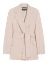 Weekend Max Mara Belted Wool Jacket In Neutral