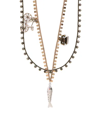 Weekend Max Mara Charm Necklace In Brown
