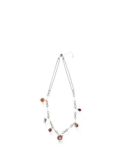 Weekend Max Mara Charm-detail Chain Necklace In Metallic
