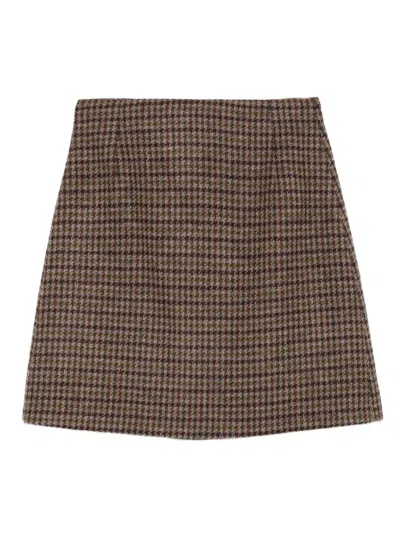 WEEKEND MAX MARA CHECKED SKIRT