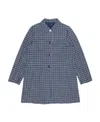 Weekend Max Mara Checkered Detail Coat In Blue