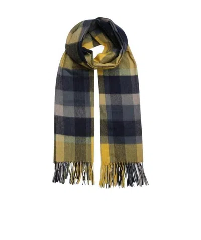 Weekend Max Mara Checkered Detail Scarf In Black