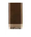 Weekend Max Mara Checkered Fringed Scarf In Brown