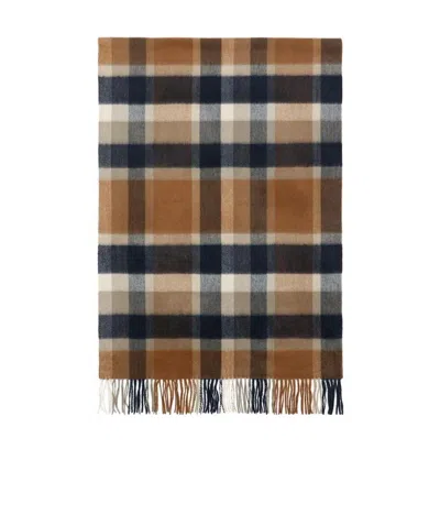 Weekend Max Mara Checkered Fringed Scarf In Multicolor