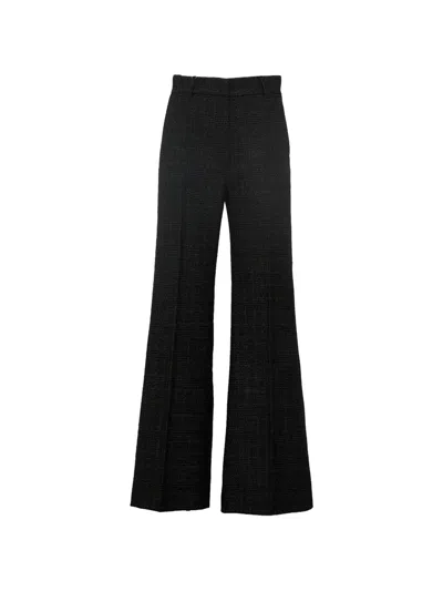 Weekend Max Mara Check-pattern Trousers In Black