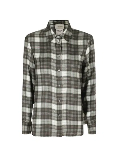 Weekend Max Mara Check-print Long-sleeve Shirt In Green