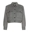 Weekend Max Mara Chevron Collared Jacket In Green