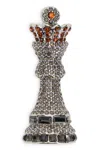 Weekend Max Mara Chip-shaped Pin In Silver