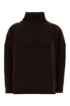 Weekend Max Mara Chocolate Wool Borgia Sweater In Animal Print