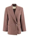Weekend Max Mara Blazer In Pure Wool Levantina Fabric. In Brown