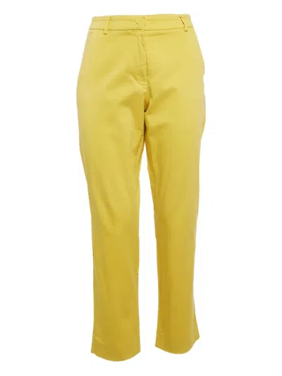 Pre-owned Weekend Max Mara Cigarette Trousers In Yellow