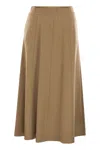 Weekend Max Mara Weekend Maxmara Circeo Jersey Skirt With Draped Effect In Neutral