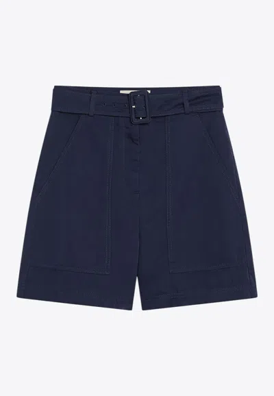 Weekend Max Mara Cirino High-waist Mini Shorts In Blue